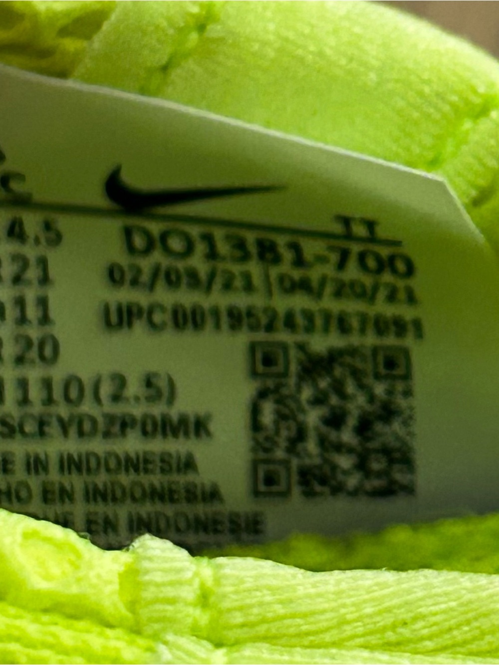 Nike Air Presto DO1381-700 Green Running Shoes Sneakers Size 5C - Picture 7 of 7